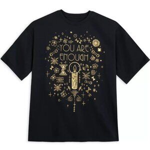 Disney World Encanto ''You Are Enough'' Ladies Black and Gold T-Shirt NWT Size M